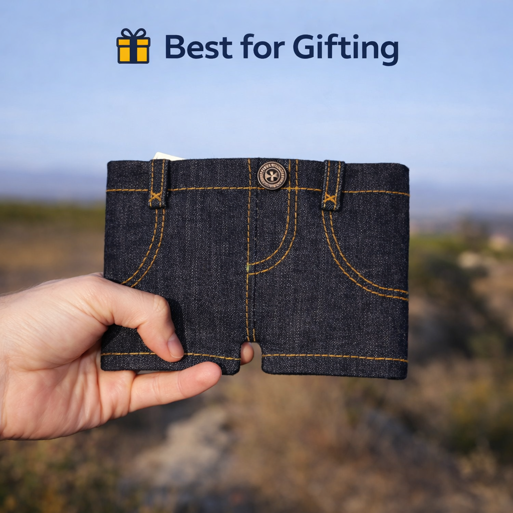 Mini Denim Wallet – Compact, Stylish & Durable | Best For Gift