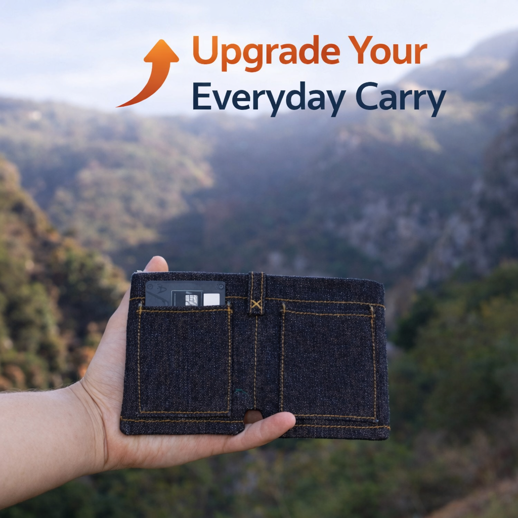 Mini Denim Wallet – Compact, Stylish & Durable | Best For Gift