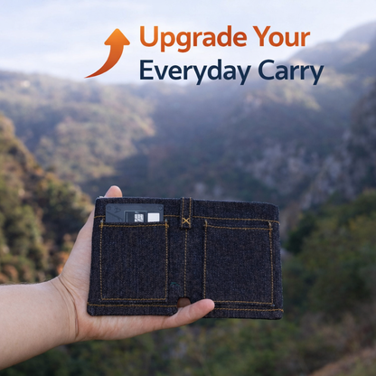 Mini Denim Wallet – Compact, Stylish & Durable | Best For Gift